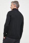 Вовняний светр Joop! чоловічий колір чорний легкий півгольф