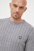 Светр з домішкою вовни Lyle & Scott чоловічий колір сірий легкий (2688708)