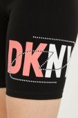 Шорти Dkny жіночі колір чорний з аплікацією висока посадка (2553221)