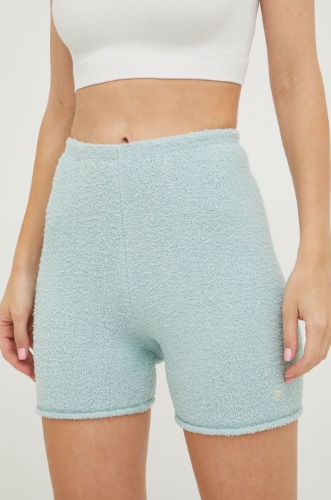 Шорти Reebok Classic жіночі колір бірюзовий однотонні висока посадка