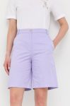 Шорти Patrizia Pepe жіночі колір фіолетовий однотонні висока посадка (2460801) Шорти Patrizia Pepe жіночі колір фіолетовий однотонні висока посадка (2460801)