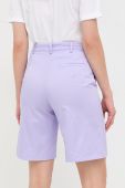 Шорти Patrizia Pepe жіночі колір фіолетовий однотонні висока посадка (2460801)