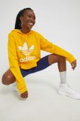 Шорти adidas Originals жіночі колір синій з принтом висока посадка (2559331)