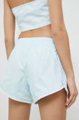 Шорти adidas Originals Always Original жіночі з аплікацією висока посадка колір блакитний