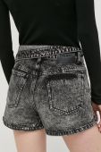 Джинсові шорти Miss Sixty жіночі колір сірий візерунок висока посадка