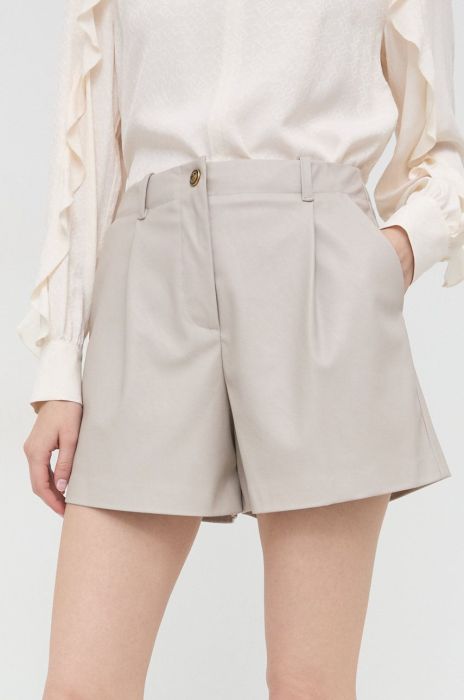 Шорти Pinko жіночі колір сірий однотонні висока посадка