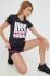 Шорти для тренувань LaBellaMafia Wake Up жіночі колір чорний з принтом висока посадка (2930775)