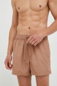 Купальні шорти Samsoe Samsoe чоловічі колір бежевий однотонні Купальні шорти Samsoe Samsoe чоловічі колір бежевий однотонні