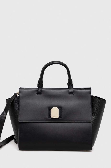 Шкіряна сумочка Furla Emma колір чорний