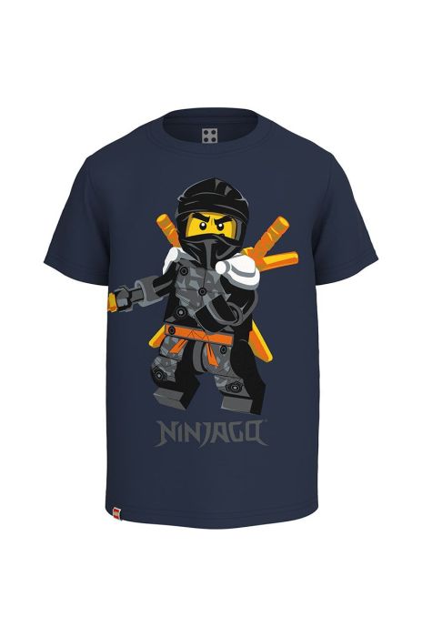 Дитяча бавовняна футболка Lego Wear колір синій з принтом (2583676) Дитяча бавовняна футболка Lego Wear колір синій з принтом (2583676)