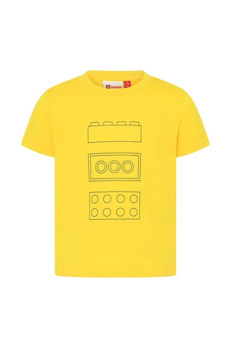 Дитячий лонгслів Lego Wear колір жовтий з принтом Дитячий лонгслів Lego Wear колір жовтий з принтом
