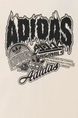 Дитяча бавовняна футболка adidas Originals колір бежевий з принтом Дитяча бавовняна футболка adidas Originals колір бежевий з принтом