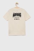 Дитяча бавовняна футболка adidas Originals колір бежевий візерунок (2896034) Дитяча бавовняна футболка adidas Originals колір бежевий візерунок (2896034)