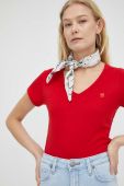 Бавовняна футболка G-Star Raw жіночий колір червоний