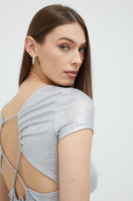 Футболка Guess жіночий колір срібний Футболка Guess жіночий колір срібний