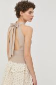 Топ Gestuz жіночий колір бежевий оголена спина