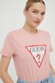 Бавовняна футболка Guess колір рожевий (3511219)