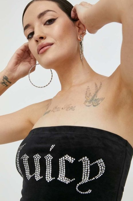 Топ Juicy Couture Babey жіночий колір чорний Топ Juicy Couture Babey жіночий колір чорний