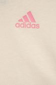Дитяча бавовняна футболка adidas Performance колір бежевий