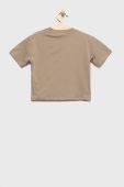 Дитяча бавовняна футболка Guess колір бежевий (2566177)