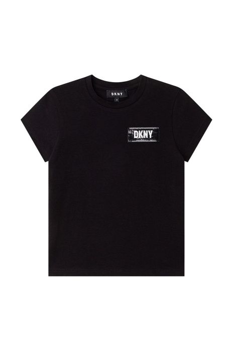 Дитяча футболка Dkny колір чорний (2548348) Дитяча футболка Dkny колір чорний (2548348)