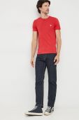 Футболка Guess чоловічий колір червоний однотонний