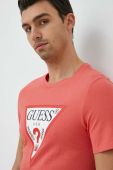 Бавовняна футболка Guess колір червоний з принтом (2860856) Бавовняна футболка Guess колір червоний з принтом (2860856)