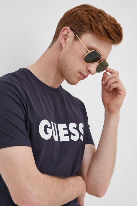 Футболка Guess чоловічий колір синій з принтом (2434735) Футболка Guess чоловічий колір синій з принтом (2434735)