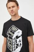 Бавовняна футболка Guess колір чорний з аплікацією (2450421) Бавовняна футболка Guess колір чорний з аплікацією (2450421)