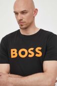 Бавовняна футболка BOSS BOSS CASUAL колір чорний з принтом (2916379) Бавовняна футболка BOSS BOSS CASUAL колір чорний з принтом (2916379)