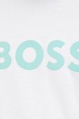 Бавовняна футболка BOSS Boss Casual колір білий з принтом (2508376) Бавовняна футболка BOSS Boss Casual колір білий з принтом (2508376)