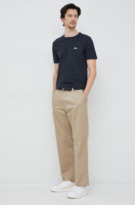 Бавовняна футболка BOSS GREEN колір синій однотонна (3060038) Бавовняна футболка BOSS GREEN колір синій однотонна (3060038)