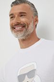 Бавовняна футболка Karl Lagerfeld колір білий з принтом (2455563) Бавовняна футболка Karl Lagerfeld колір білий з принтом (2455563)