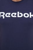 Бавовняна футболка Reebok колір синій з принтом (2688911) Бавовняна футболка Reebok колір синій з принтом (2688911)