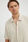Сорочка Samsoe Samsoe чоловіча колір бежевий relaxed класичний комір (2513953)