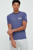 Футболка Guess чоловічий візерунок колір блакитний