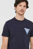 Футболка Guess чоловічий колір синій однотонний (2618208)