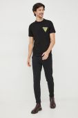 Футболка Guess чоловічий колір чорний однотонний (2618218)