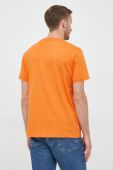 Бавовняна футболка Guess колір помаранчевий з аплікацією (2688943) Бавовняна футболка Guess колір помаранчевий з аплікацією (2688943)