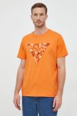 Бавовняна футболка Guess колір помаранчевий з аплікацією (2688943) Бавовняна футболка Guess колір помаранчевий з аплікацією (2688943)