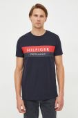 Бавовняна футболка Tommy Hilfiger колір синій з принтом (2648332)
