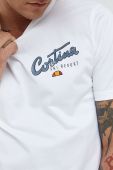 Бавовняна футболка Ellesse колір білий з принтом (2677519) Бавовняна футболка Ellesse колір білий з принтом (2677519)