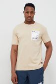 Бавовняна футболка Puma колір бежевий з аплікацією 536315-01