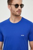 Бавовняна футболка BOSS 3-pack колір синій однотонний