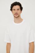 Бавовняна футболка Sisley колір білий з принтом (2587373)