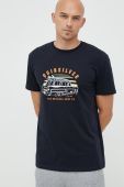 Бавовняна футболка Quiksilver колір синій з принтом (2635622) Бавовняна футболка Quiksilver колір синій з принтом (2635622)