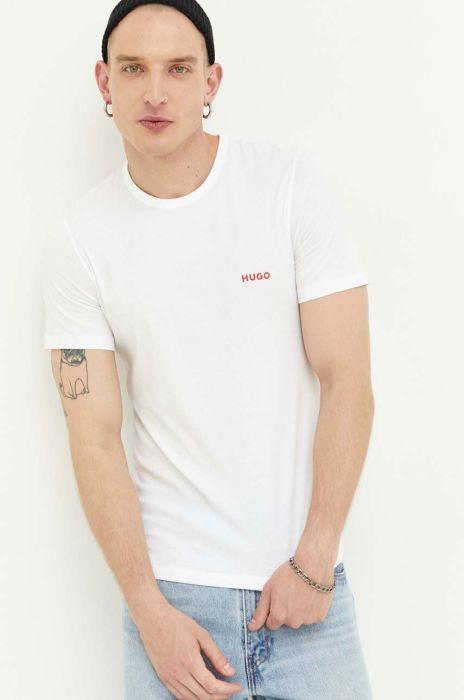 Бавовняна футболка HUGO 3-pack колір зелений з принтом (3353576) Бавовняна футболка HUGO 3-pack колір зелений з принтом (3353576)