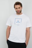 Бавовняна футболка Rip Curl Corp Icon Tee колір білий з принтом