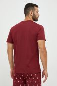 Бавовняна піжамна футболка Polo Ralph Lauren колір бордовий з принтом (2601690) Бавовняна піжамна футболка Polo Ralph Lauren колір бордовий з принтом (2601690)