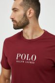 Бавовняна піжамна футболка Polo Ralph Lauren колір бордовий з принтом (2601690) Бавовняна піжамна футболка Polo Ralph Lauren колір бордовий з принтом (2601690)